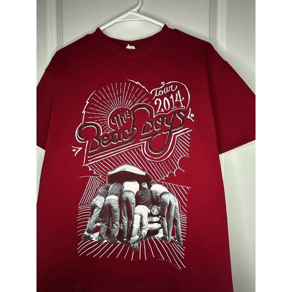 Vintage 2014 "The Beach Boys" Band Double Sided Music Tour T-Shirt - Picture 6 of 11